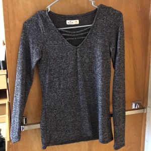 Long sleeve marbled grey shirt